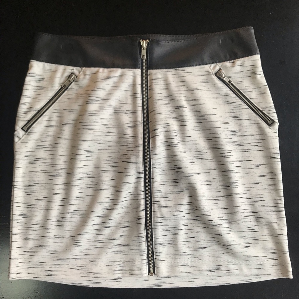 Mini Boot Skirt with Faux Leather Detail